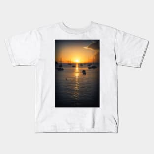 Sea Sunset Waves Kids T-Shirt